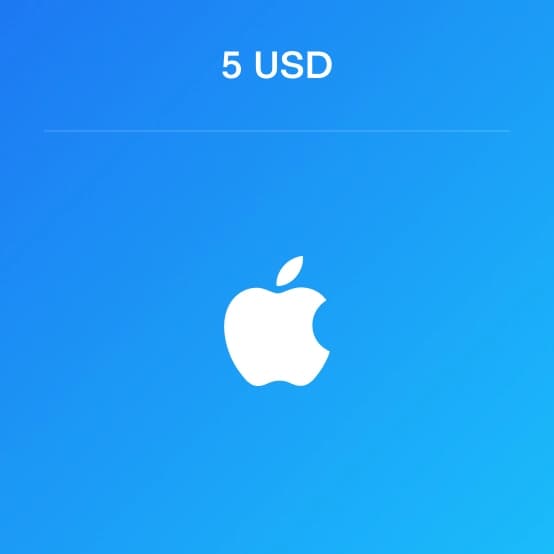 Подарочная карты Apple США номиналом 5 USD