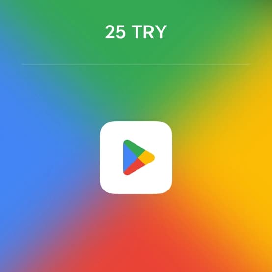 Подарочная карты Google Play номиналом 25 TRY