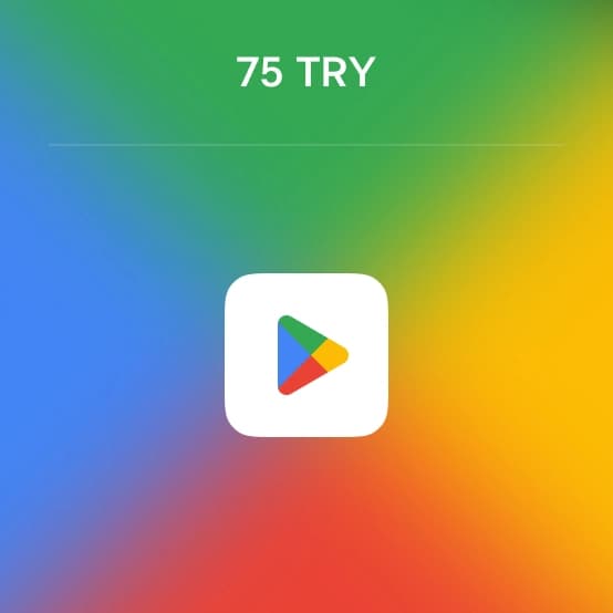 Подарочная карты Google Play номиналом 75 TRY